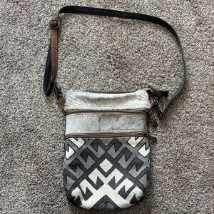 Myra Bag Black and White Crossbody